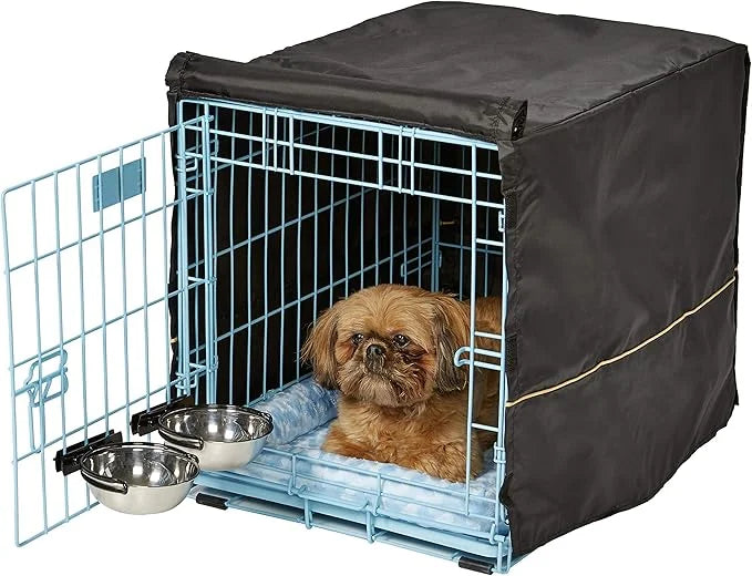 MidWest Homes for Pets iCrate Dog Crate Starter Kit | 24-Inch Dog Crate Kit Ideal for Small Dog Breeds (Weighing 13-25 Pou...