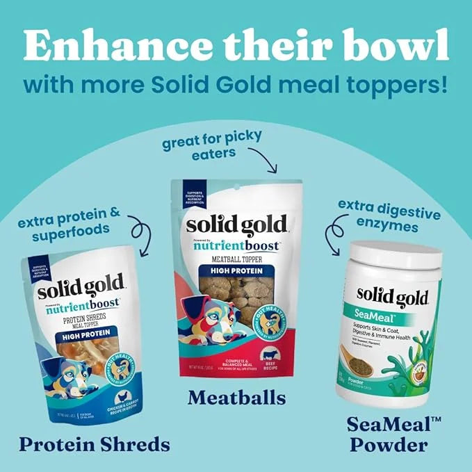 Solid Gold Turkey Bone Broth for Dogs - Grain Free Dog Food Topper Rich in Collagen and Superfoods - Nutrient Dense Dog Gr...