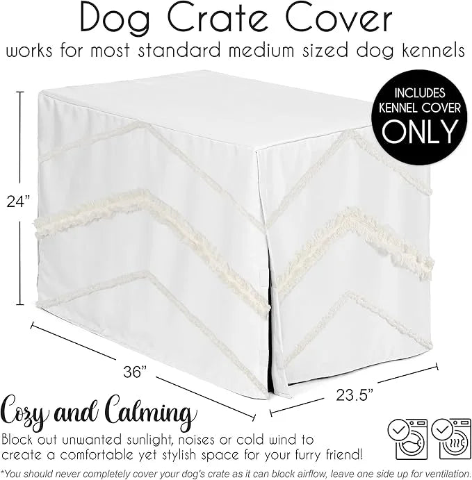 Sweet Jojo Designs 36in. Medium Dog Crate Cover (Bohemian Boho Chic) Pet Cage, Kennel Covers (Farmhouse, Elegant, Modern, ...