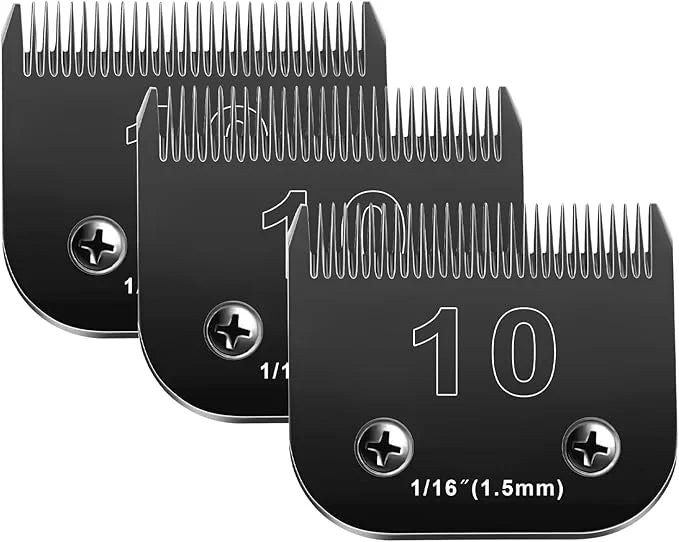 10 Blades Dog Grooming Blades Compatible with Andis/Oster A5/Wahl KM-10 Series Dog Clippers,Detachable Clipper Replacement...