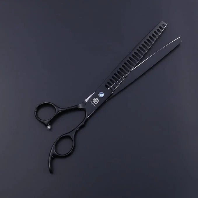 Purple Dragon 8.0 inch Professional Dog Grooming Hair Cutting Scissor &Curved Scissor&Chunker Shear Kit with Bag - for Pet...