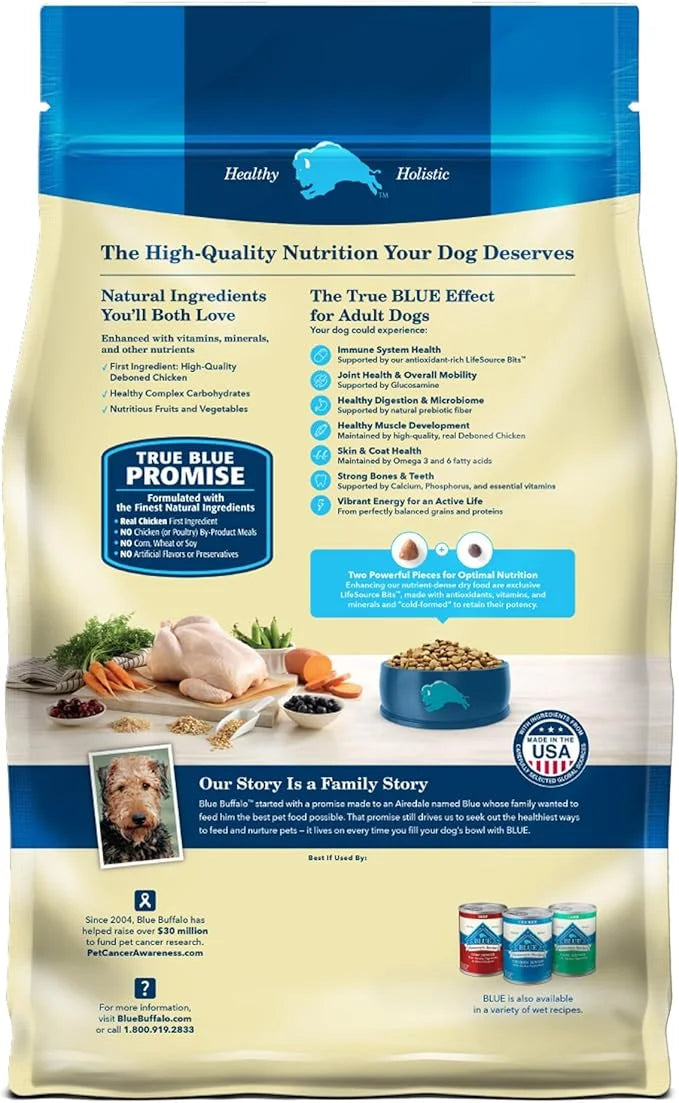 Blue Buffalo Life Protection Formula Adult Dry Dog Food, Helps Build and Maintain Strong Muscles, Made with Natural Ingred...