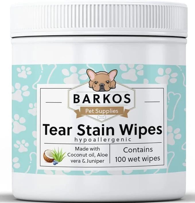 Tear Stain Wipes + Skin Balm For Dogs | Bulldog, French Bulldog, Pug, English Bulldog | Cleans & Soothes Tear Stains, Wrin...