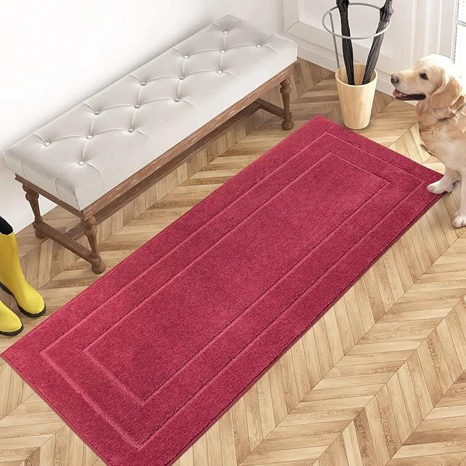 PURRUGS Dirt Trapper Door Mat 24" x 59.5", Non-Slip/Skid Machine Washable Entryway Rug, Dog Door Mat, Super Absorbent Welc...