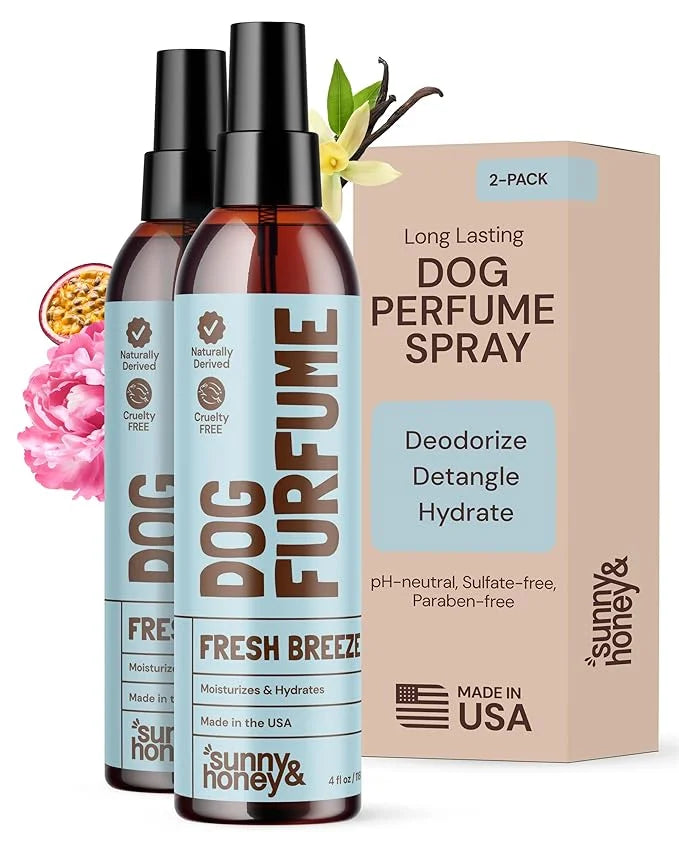 Sunny & Honey 4oz Dog Perfume Spray Long Lasting - Deodorizing, Detangling & Hydrating - Dog Cologne - pH Balanced - Spray...