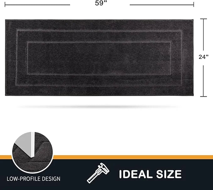 PURRUGS Dirt Trapper Door Mat 24" x 59.5", Non-Slip/Skid Machine Washable Entryway Rug, Dog Door Mat, Super Absorbent Welc...
