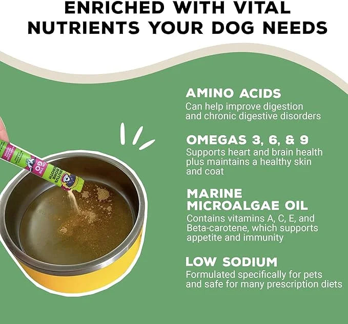 Brutus Broth Instant On The Go Vegetable Powder for Dogs - Vegetable Powder with Omegas 3, 6 & 9 & Turmeric - Human Grade ...