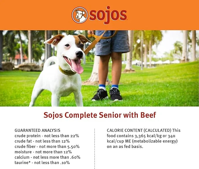 Sojos Complete Beef Recipe Dehydrated Dog Food, 7 lb, Yellow - Product Image