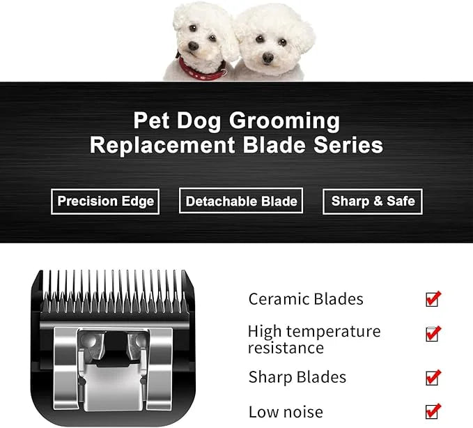 10 Blades Dog Grooming Blades Compatible with Andis/Oster A5/Wahl KM-10 Series Dog Clippers,Detachable Clipper Replacement...