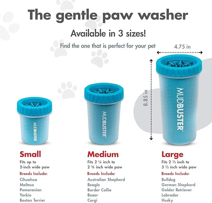 Dexas MudBuster Portable Dog Paw Cleaner, Large, Blue (PW720312) - Product Image