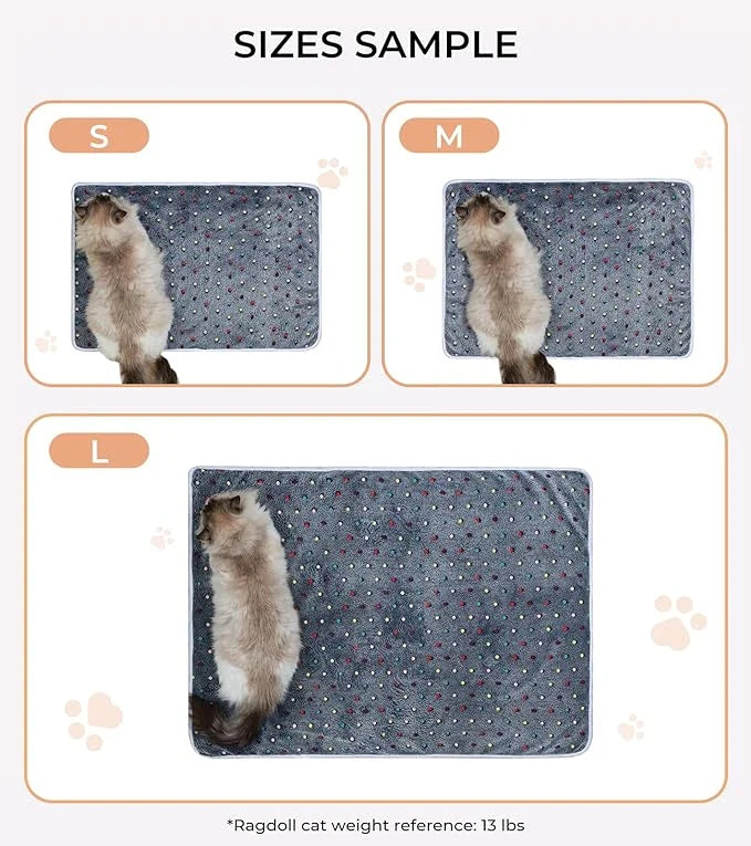 1 Pack 6 Blankets Dog Cat Soft Fluffy Fleece Pet Blanket Warm Cute Print Design Puppy Kitten Blanket Doggy Dot Small(23"x1...