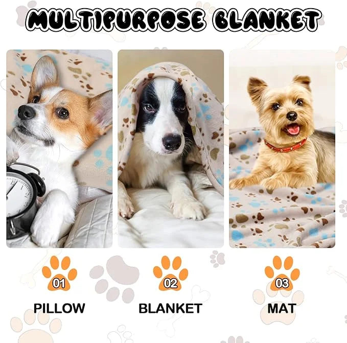 1 Pack 3 Blankets for Dogs Blankets for Large Dogs Large Dog Blanket Super Soft Fluffy Premium Fleece Pet Blanket Flannel ...