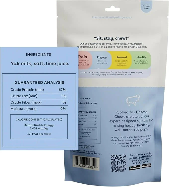 Pupford Yak Cheese Himalayan Dog Chews | for Aggressive Chewers | Durable & Long-Lasting Chews for Teething Puppies & Dogs...