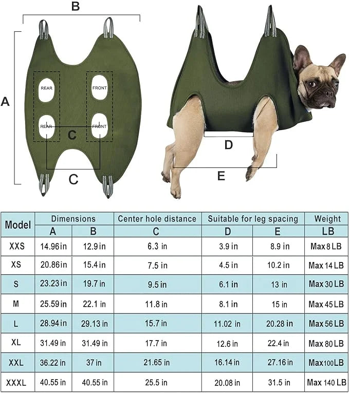 10 in 1 Pet Dog Grooming Hammock Harness with Nail Clipper,Nail File,Dog Nail Hammock,Dog Grooming Sling for Nail Trimming...