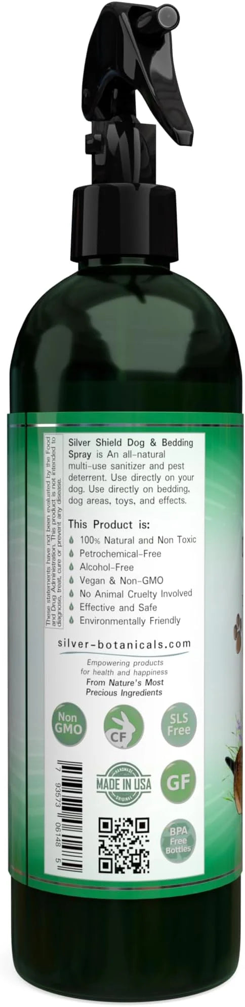 Silver Shield Dog & Bedding Spray | All Natural Colloidal Silver Dog Hygiene Spray - Product Image