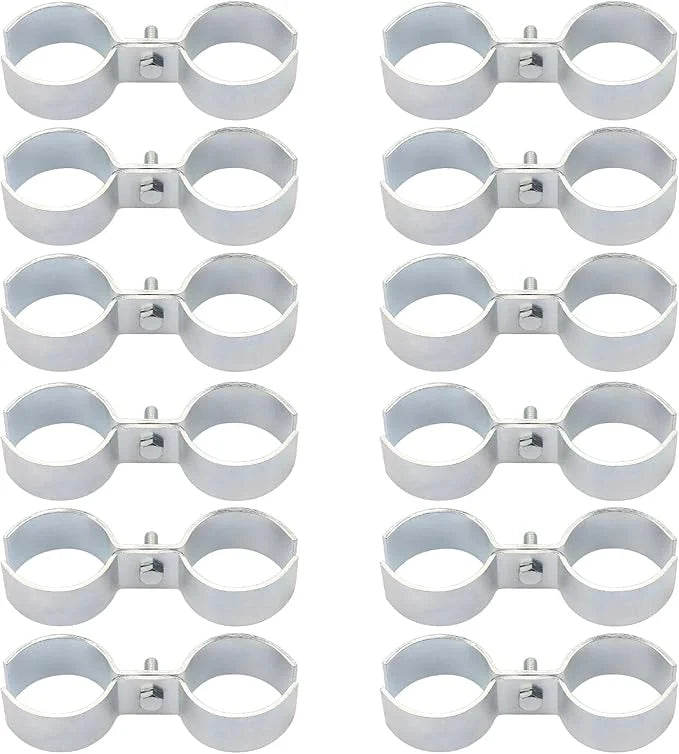 12 Packs 1 Inch Kennel Clamps, Saddle Clamps, dog kennel clamps, by GENHAKON - Product Image