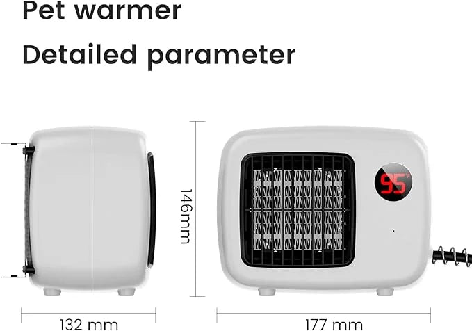 Dog House Heater, 300-600W Pet Heating for Dogs Chicken Coops Garage Greenhouse Gift for Farm Garden Lover, Anti Chew Cord...