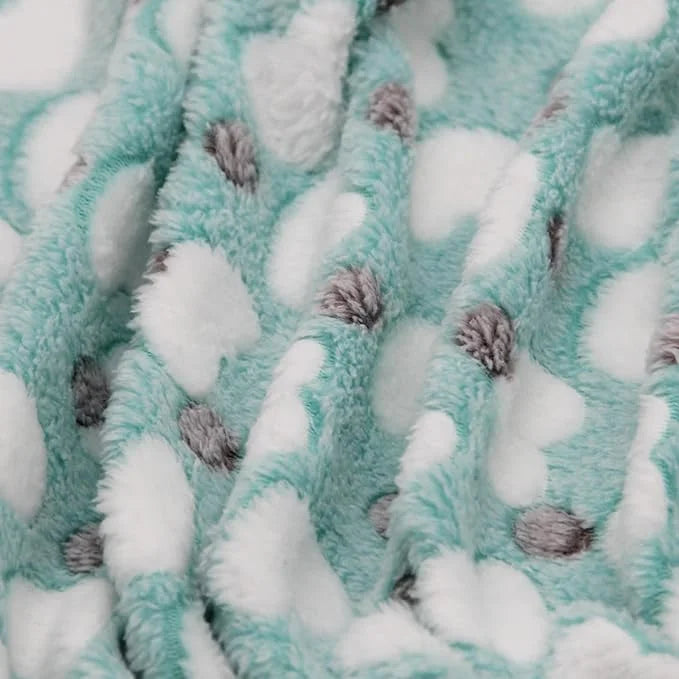 1 Pack 3 Puppy Blankets Super Soft Warm Sleep Mat Love Print Blanket Fluffy Fleece Pet Blanket Flannel Throw Dog Blankets ...