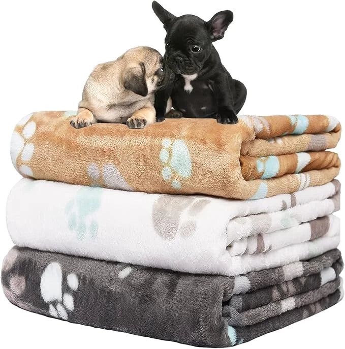 1 Pack 3 Blankets for Dogs Super Soft Fluffy Premium Fleece Pet Blanket Dogs Blankets for Dogs Flannel Throw for Dog Puppy...