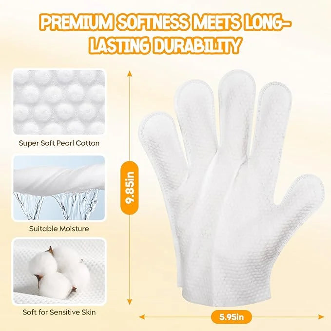 NEENCE Extra Thick Pet Glove Wipes for Dogs & Cats, Dog Washing Gloves Cleaning Deodorizing for Paws,Butt and Body, Cat Ba...