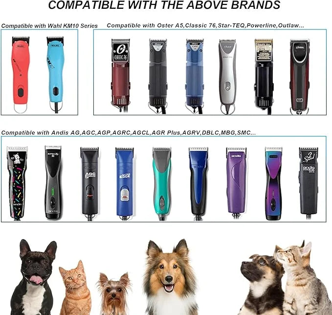 10# Detachable Pet Clipper Replacement Blades Compatible with Andis/Oster A5/Wahl KM10 Series Dog Clipper,Made of Ceramic ...