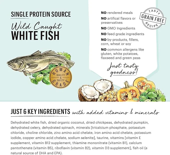 The Honest Kitchen Dehydrated Limited Ingredient Fish Dog Food, 4 lb Box - Product Image