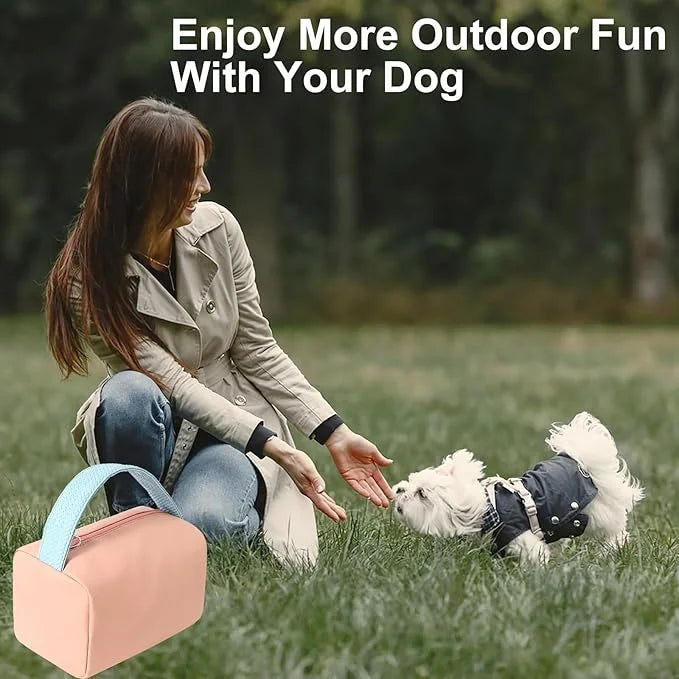 Pink Small Dog Travel Bag - Perfect for Storing Dog Bowls, Food, Toys, and Clothes - Lightweight and Portable with Handle ...