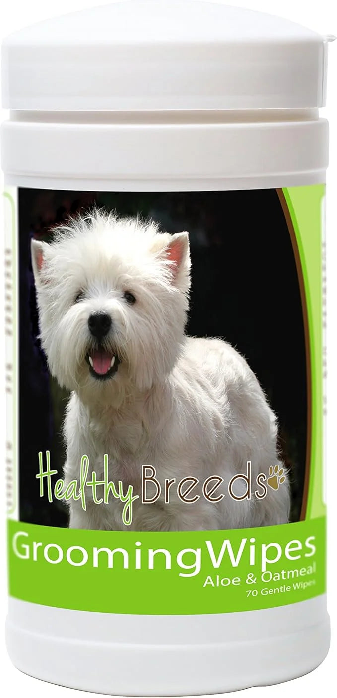 Healthy Breeds West Highland White Terrier Grooming Wipes 70 Count - Product Image