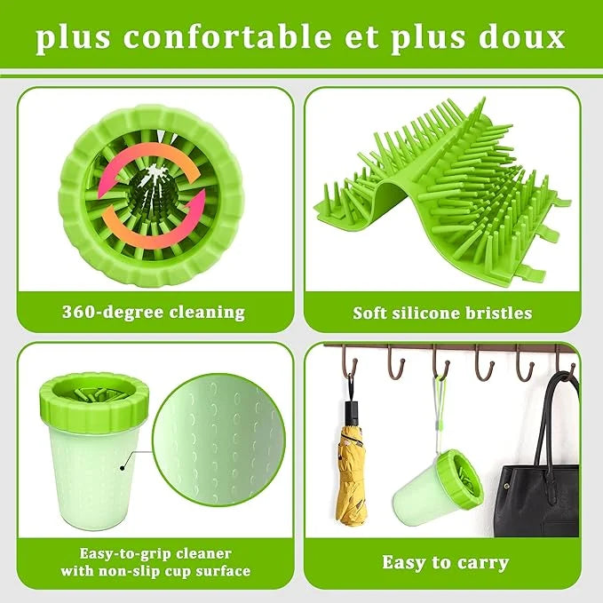 Qianruida Dog Paw Cleaner Cup, Soft Silicone, Portable, Easy to Clean, Removes Mud and Dirt, Grooming Accessory for Home, ...