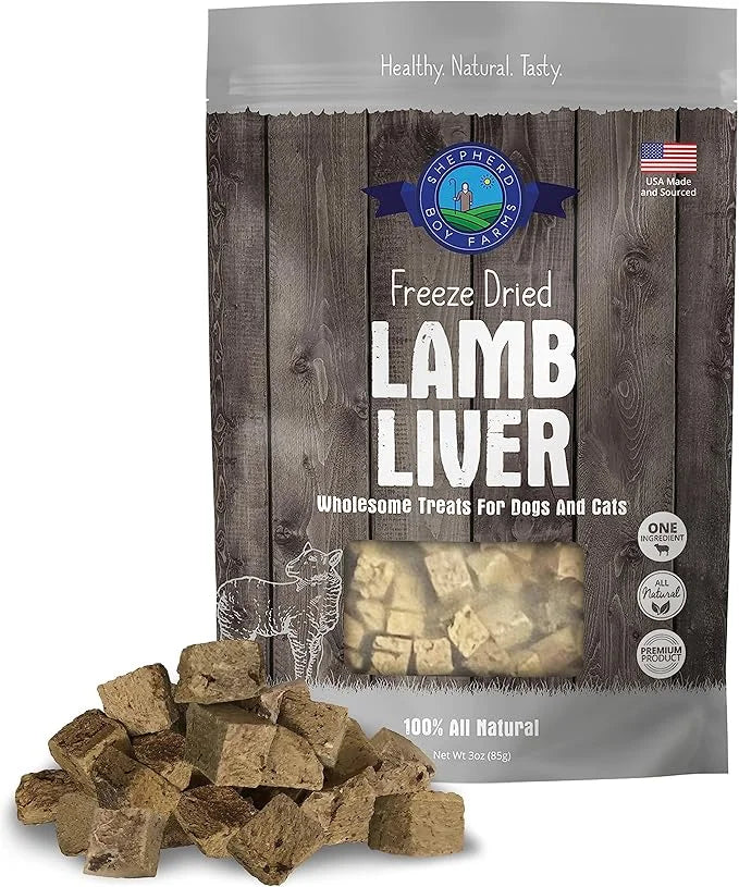 Freeze Dried Dog and Cat Treats, Lamb Liver, All Natural Single Ingredient Freeze-Dried Dog Treat & Dog Snacks, Made in US...