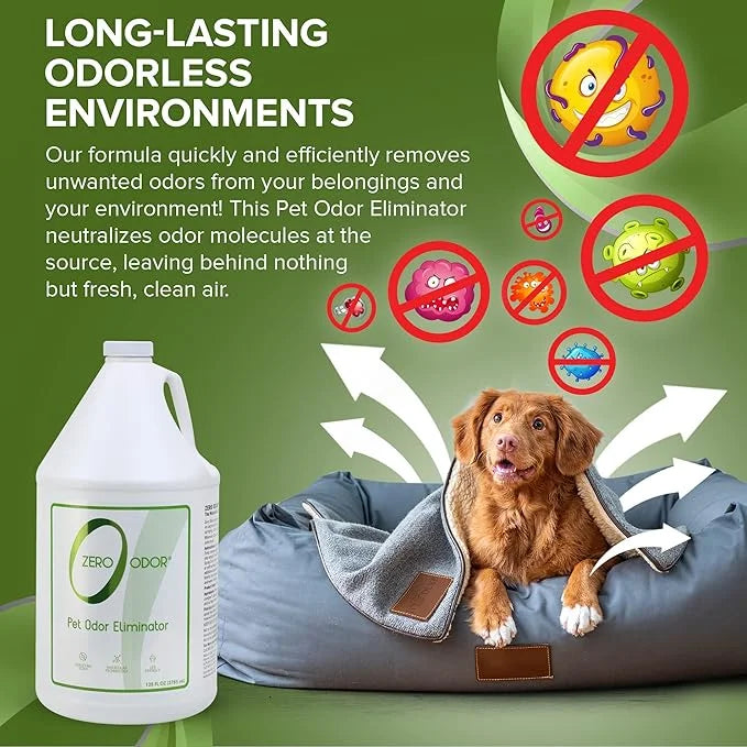 Zero Odor - Pet Odor Eliminator for strong odor, Eliminate Air & Surface Odors – Patented Molecular Technology Best For Ca...