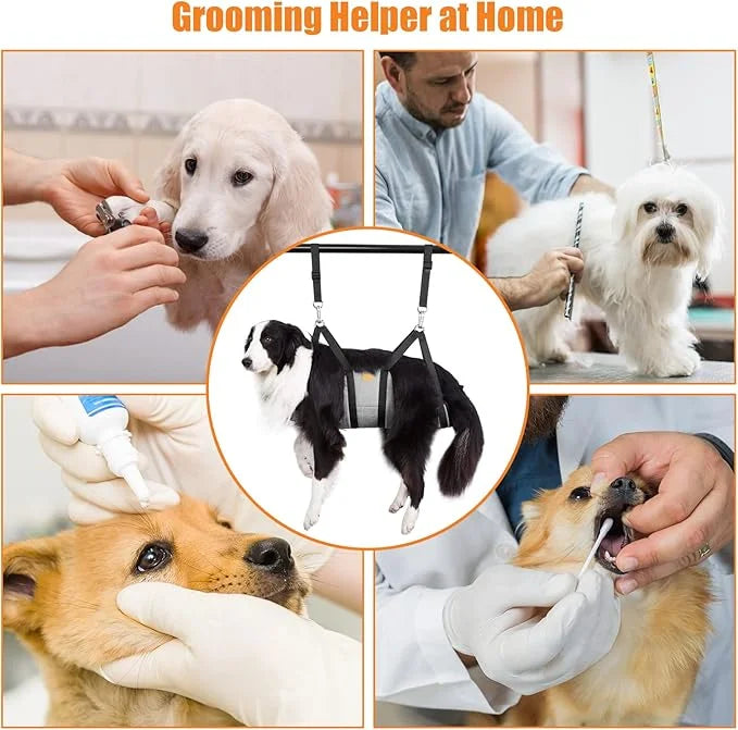 Ownpets Pet Grooming Hammock, Breathable Dog Grooming Hammock with Carabiners, Pet Grooming Harness Sling for Grooming, Ha...