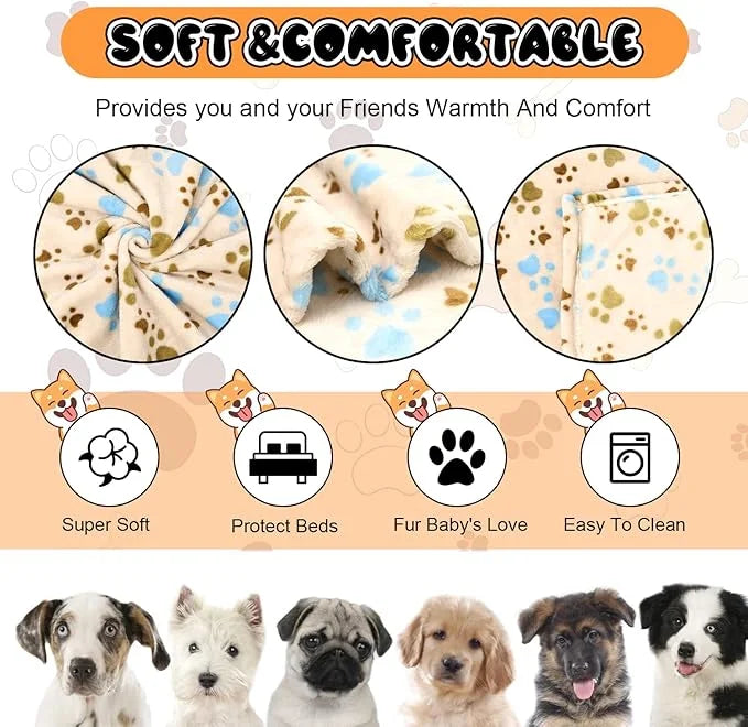 1 Pack 3 Blankets for Dogs Blankets for Large Dogs Large Dog Blanket Super Soft Fluffy Premium Fleece Pet Blanket Flannel ...