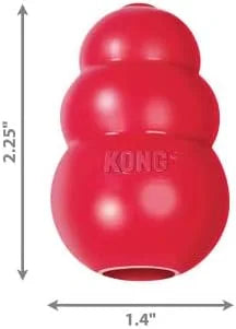 KONG Classic Stuffable Dog Toy - Fetch & Chew Toy for Dogs - Treat-Filling Capabilities & Erratic Bounce for Extended Play...