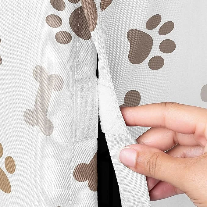 Sweet Jojo Designs 36in. Medium Dog Crate Cover (Bones and Paw Prints) Pet Cage, Kennel Covers (Modern, Cartoon, Doggy, Pu...