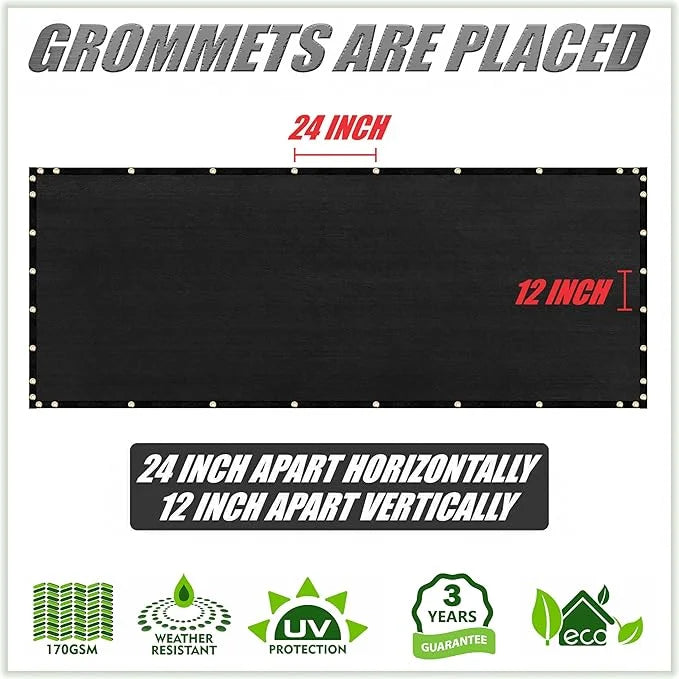 ColourTree 9' x 15' Red Custom Size Shade Cloth with Grommets - 90% Sunblock, Durable Mesh Fabric Tarp for Dog Kennel Cove...