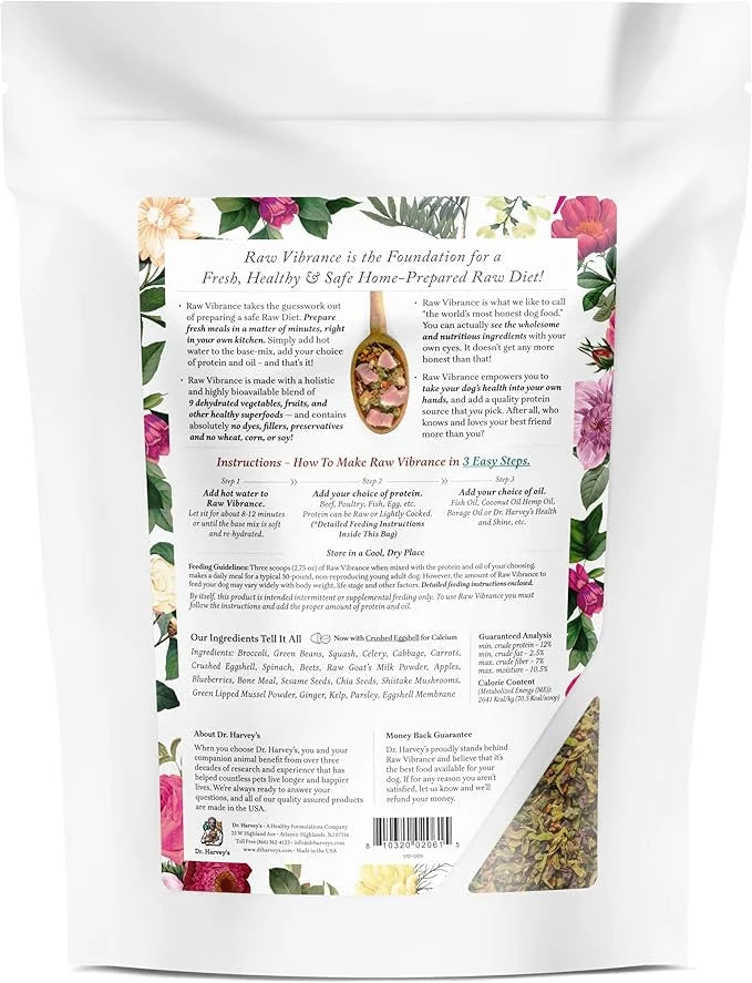 Dr. Harvey's Raw Vibrance Grain Free Dehydrated Foundation for Raw Diet Dog Food (6 Pounds) - Product Image