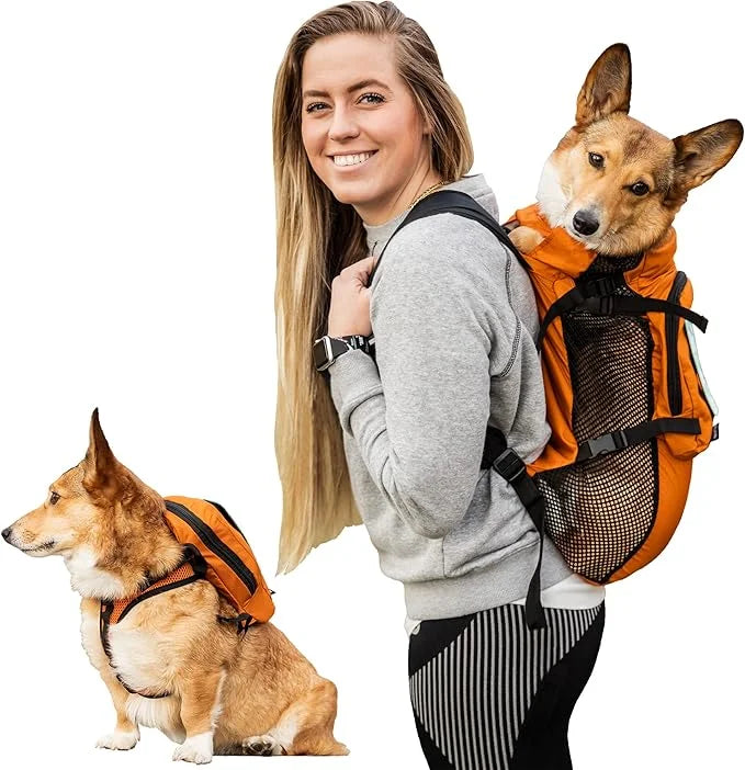 K9 Sport Sack Walk-On | Dog Carrier Dog Backpack with Harness & Storage (Small, Sunset Orange) - Product Image