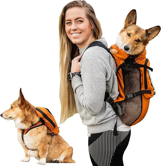 K9 Sport Sack Walk-On | Dog Carrier Dog Backpack with Harness & Storage (Small, Sunset Orange) - Product Image
