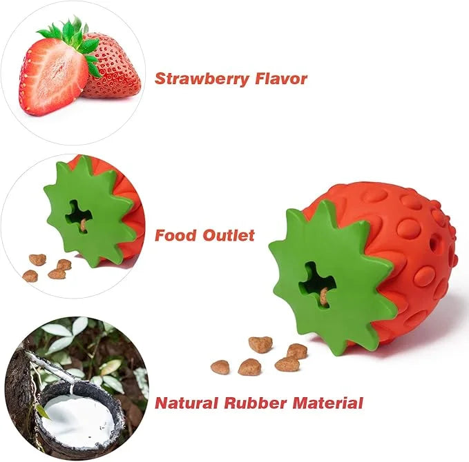 MewaJump Dog Puzzle Toys, Rubber Dog Chew Toys,Treat Food Dispensing Dog Toys for Teeth Cleaning, Dog Ball Toy, Interactiv...