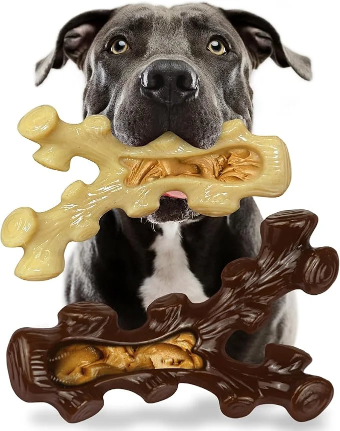 2 Pack Dog Chew Toys for Aggressive Chewers,Boredom and Stimulating Best Dog Toys for Medium/Large Breed,Tough Almost Inde...