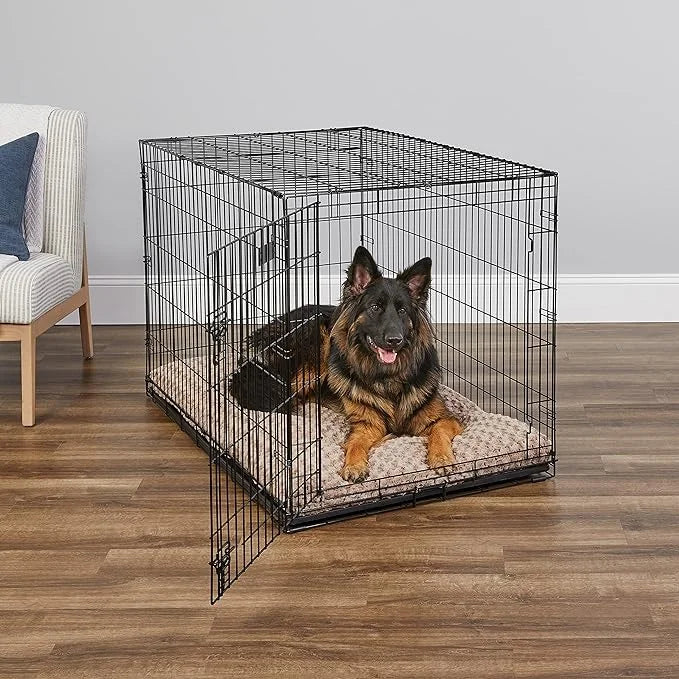 MidWest Homes for Pets Newly Enhanced Single & Double Door iCrate Dog Crate, Includes Leak-Proof Pan, Floor Protecting Fee...