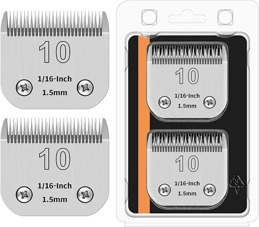 10# Detachable Pet Clipper Replacement Blades Compatible with Andis/Oster A5/Wahl KM10 Series Dog Clipper,Made of Ceramic ...