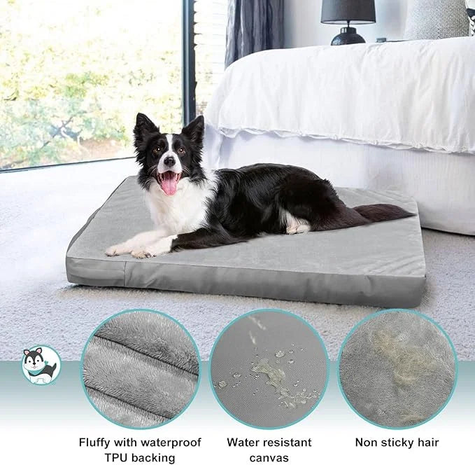 Explore Land Dog Crate Cover Bundle with Machine Washable Fluffy Dog Bed Cover for 36 Inches Wire Cage - Product Image