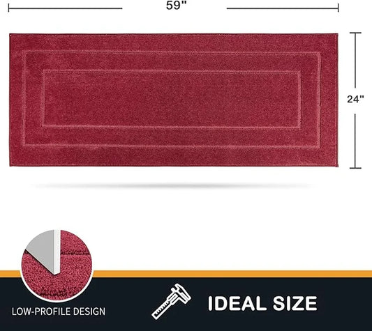 PURRUGS Dirt Trapper Door Mat 24" x 59.5", Non-Slip/Skid Machine Washable Entryway Rug, Dog Door Mat, Super Absorbent Welc...