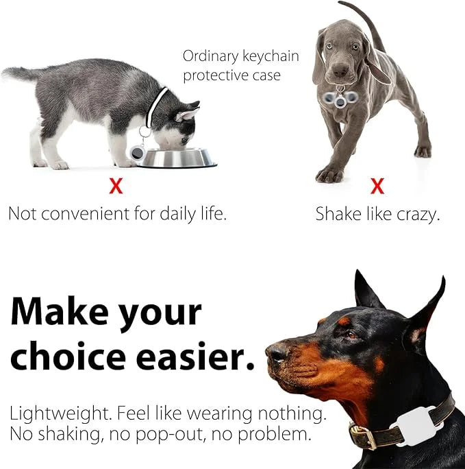 Silicone Tile Dog Collar Holder for Tile Pro 2020 & 2018, 2 Pack Tile Case Protective Cover for Pet Dog Cat (Navy/White) -...