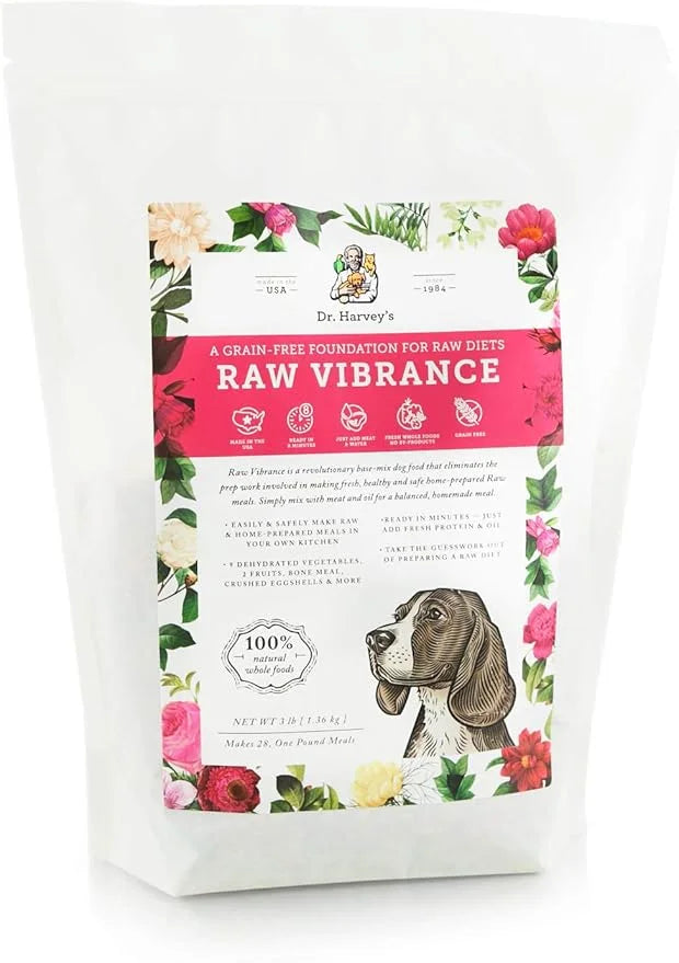 Dr. Harvey's Raw Vibrance Dog Food, Human Grade Dehydrated Base Mix for Dogs, Grain Free Raw Diet (3 Pounds) - Product Image