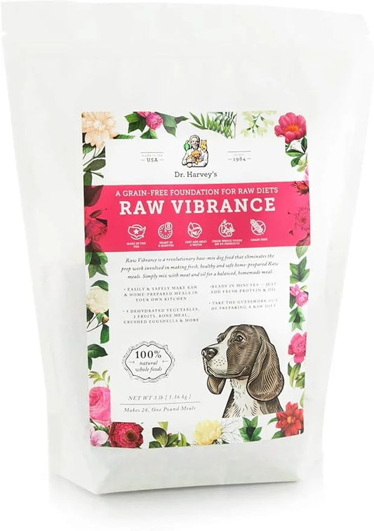 Dr. Harvey's Raw Vibrance Dog Food, Human Grade Dehydrated Base Mix for Dogs, Grain Free Raw Diet (3 Pounds) - Product Image
