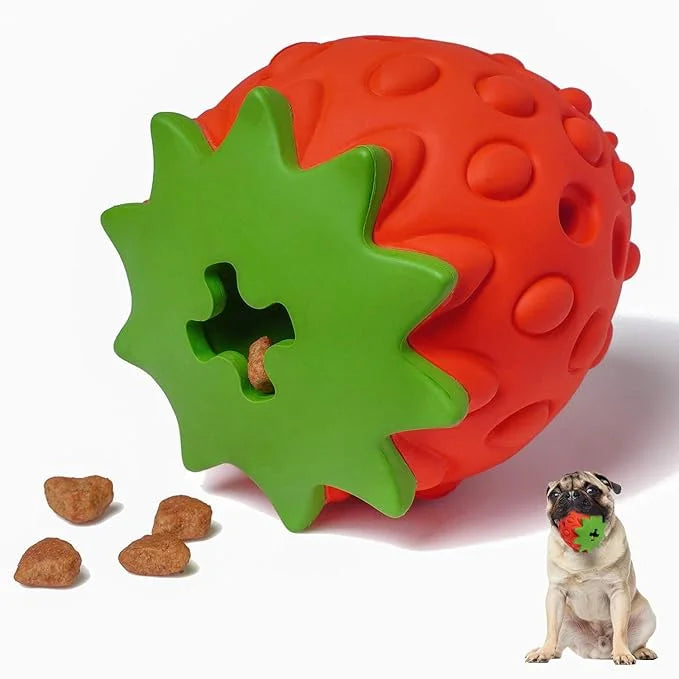 MewaJump Dog Puzzle Toys, Rubber Dog Chew Toys,Treat Food Dispensing Dog Toys for Teeth Cleaning, Dog Ball Toy, Interactiv...