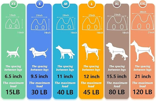 Dog Grooming Hammock Harness for Nail Trimming (L 50lb), Dog Sling Holder Hanger for Clipping Nails - Product Image